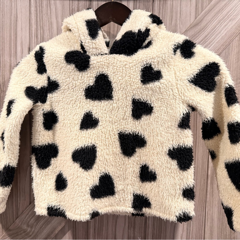 Harper Canyon Black and Cream Heart Puffer Jacket
